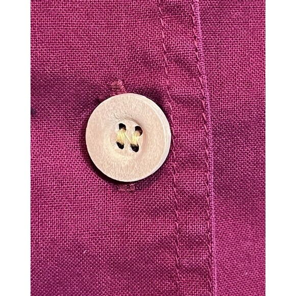 VTG Bobbie Brooks Shirt Jacket Embroidered Floral Womens 22/24W Burgundy Granny - Picture 3 of 9